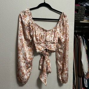 Evolutionary Tie Back Long Sleeve Top